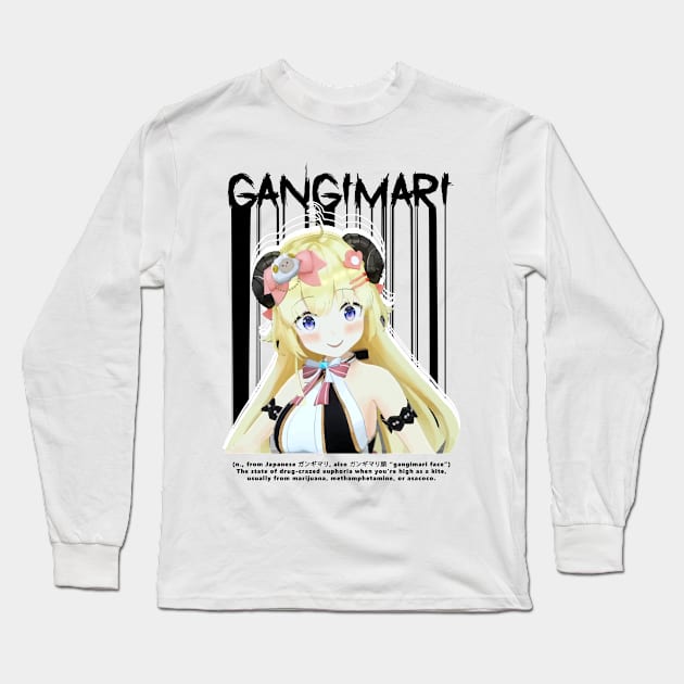 Gangimari (Black Text Version) Long Sleeve T-Shirt by DeathAnarchy